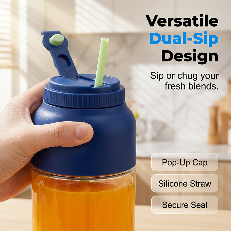 🎉🥤 Draadloze sapbeker met grote capaciteit – 1300 ml 🌀
