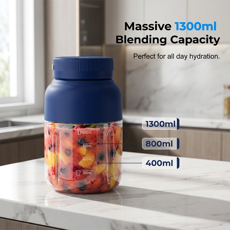 🎉🥤 Draadloze sapbeker met grote capaciteit – 1300 ml 🌀