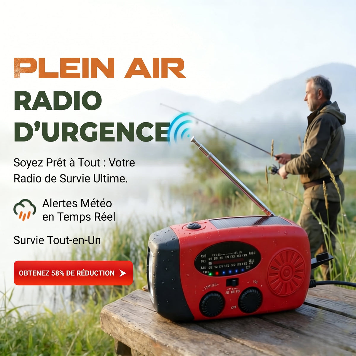 Nouveautés 2027 : -50 % pour une durée limitée !!!!🔥🔥Radio d'urgence solaire portable multifonction💥💥Préparez-vous à la guerre !!!✈️Achetez-en 2, livraison gratuite